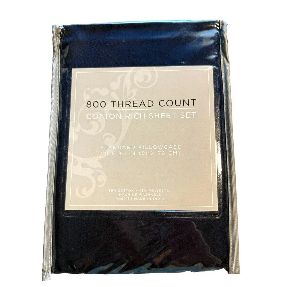 Navy Blue Standard Pillowcase 20x30